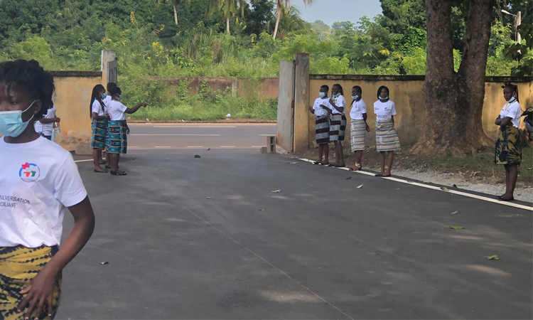 Cérémonie officielle de lancement de la Pulvérisation Intra - Domiciliaire à la préfecture de Sakassou